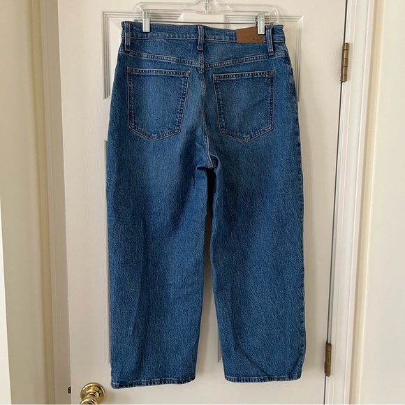 Madewell The Petite Perfect Vintage Wide-Leg Crop Jean, Cresslow Wash, Size 29P - Picture 3 of 10